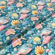 Tricoline Digital Fabricart Coleção Tropical 100% Algodão 1,50m Largura - Peixes