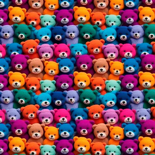 Tricoline Digital Fabricart Ursinhos Croche 100% Algodão 1,50m Largura - Variante 1 Tricoline Digital Fabricart Ursinhos Croche 100% Algodão 1,50m Largura - Variante 1