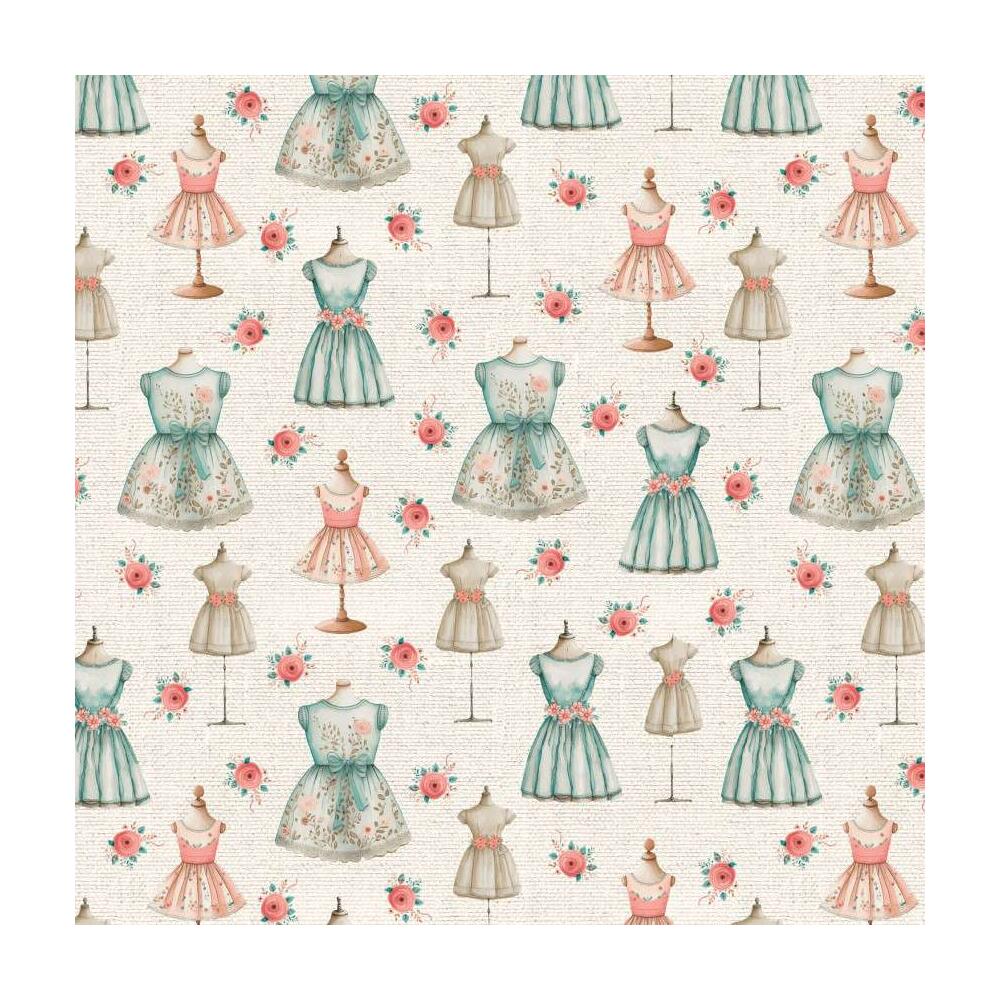 Tricoline Digital Fabricart Vestido Manequins 100% Algodão 1,50m Largura - Variante 1