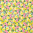 Tricoline Digital Fernando Maluhy Coleção Limão Siciliano 100% Algodão 1,50m Largura - Limão com flor
