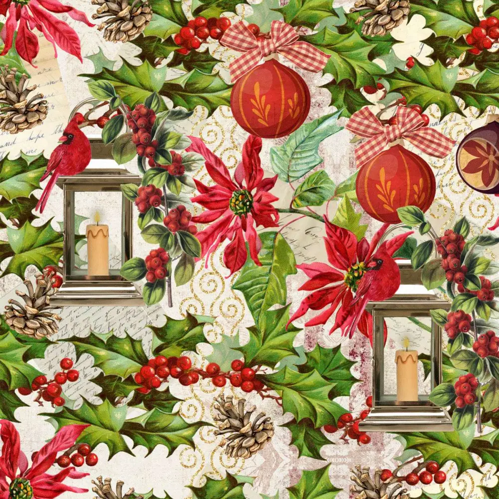 Tricoline Digital Festa Natalina 100% Algodão 1,50m Largura - Variante 1 Tricoline Digital Festa Natalina 100% Algodão 1,50m Largura - Variante 1