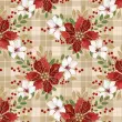 Tricoline Digital Flores de Natal Glitter 100% Algodão 1,50m Largura - Variante 1