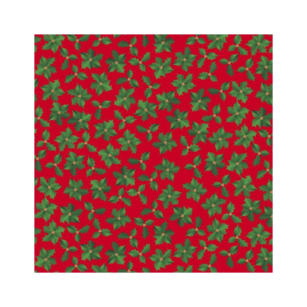Tricoline Digital Folhagem de Natal 100% Algodão 1,50m Largura - Variante 1
