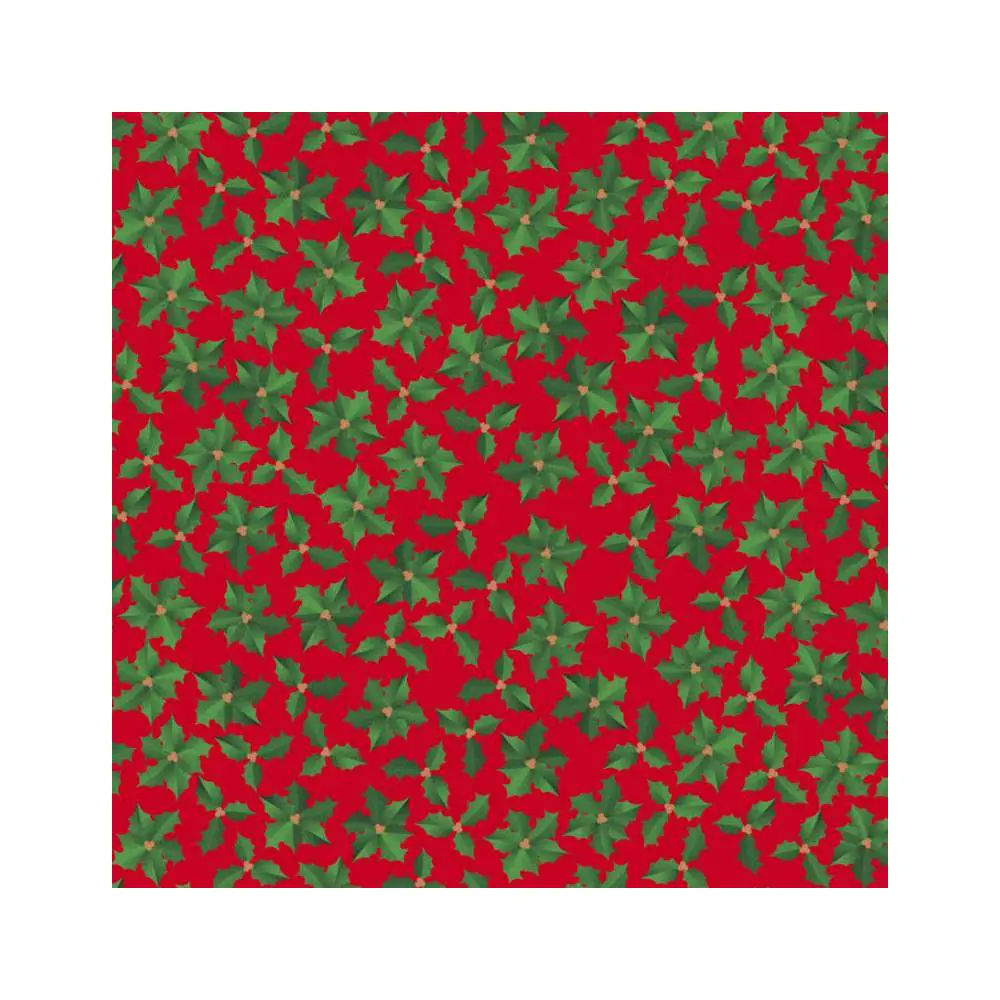 Tricoline Digital Folhagem de Natal 100% Algodão 1,50m Largura - Variante 1 Tricoline Digital Folhagem de Natal 100% Algodão 1,50m Largura - Variante 1