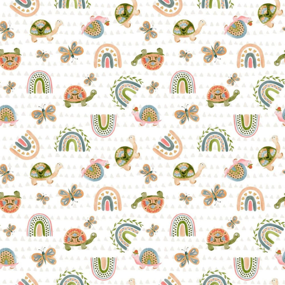 Tricoline Digital Infantil Tartaruga Boho 100% Algodão - Variante 1