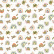 Tricoline Digital Infantil Tartaruga Boho 100% Algodão - Variante 1