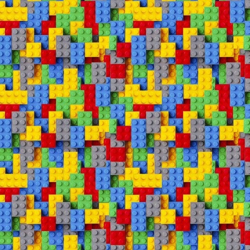Tricoline Digital - Lego - 100% Algodão - Variante 1
