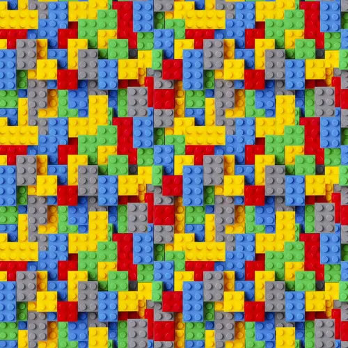 Tricoline Digital - Lego - 100% Algodão - Variante 1