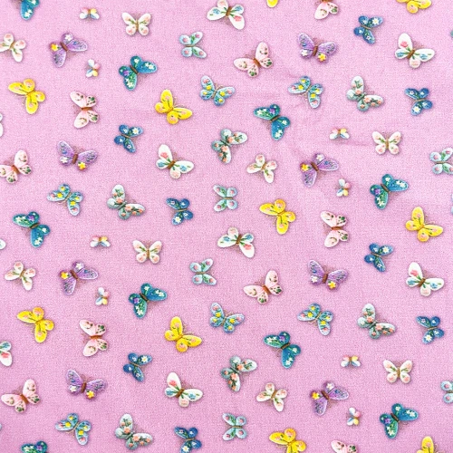 Tricoline Digital Mini Borboletinhas 100% Algodão 1,50m Largura - Variante 1