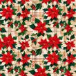 Tricoline Digital Natal Flores Rústicas 100% Algodão - Variante 1 Tricoline Digital Natal Flores Rústicas 100% Algodão - Variante 1