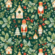 Tricoline Digital Natal Soldadinho Fundo Verde 100% Algodão - Variante 1