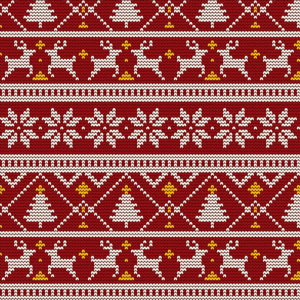 Tricoline Digital - Patch Vermelho Natal - 100% Algodão - Variante 1