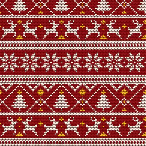 Tricoline Digital - Patch Vermelho Natal - 100% Algodão - Variante 1