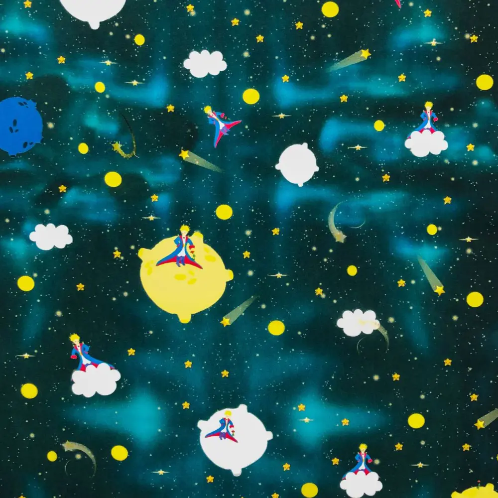 Tricoline Digital - Pequeno Príncipe - 100% Algodão - Variante 1 Tricoline Digital - Pequeno Príncipe - 100% Algodão - Variante 1