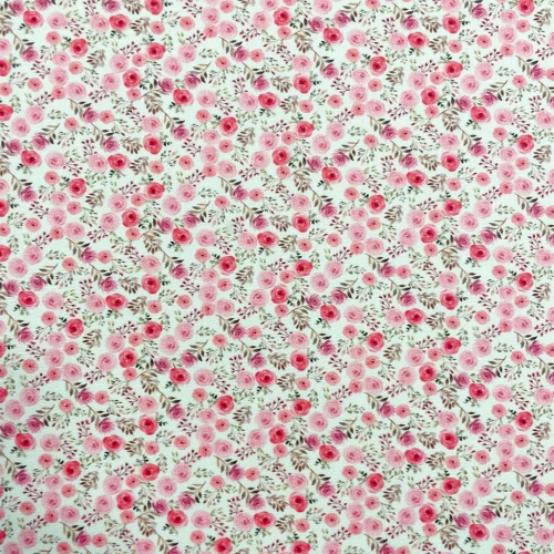 Tricoline Digital Rosinhas Botão 100% Algodão 1,50m Largura - Variante 1