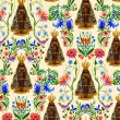 Tricoline Digital Sacro Nossa Senhora Aparecida 100% Algodão - Variante 1 Tricoline Digital Sacro Nossa Senhora Aparecida 100% Algodão - Variante 1