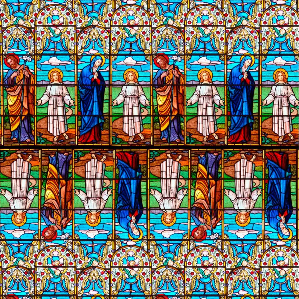 Tricoline Digital Sacro Vitral 100% Algodão - Variante 1 Tricoline Digital Sacro Vitral 100% Algodão - Variante 1