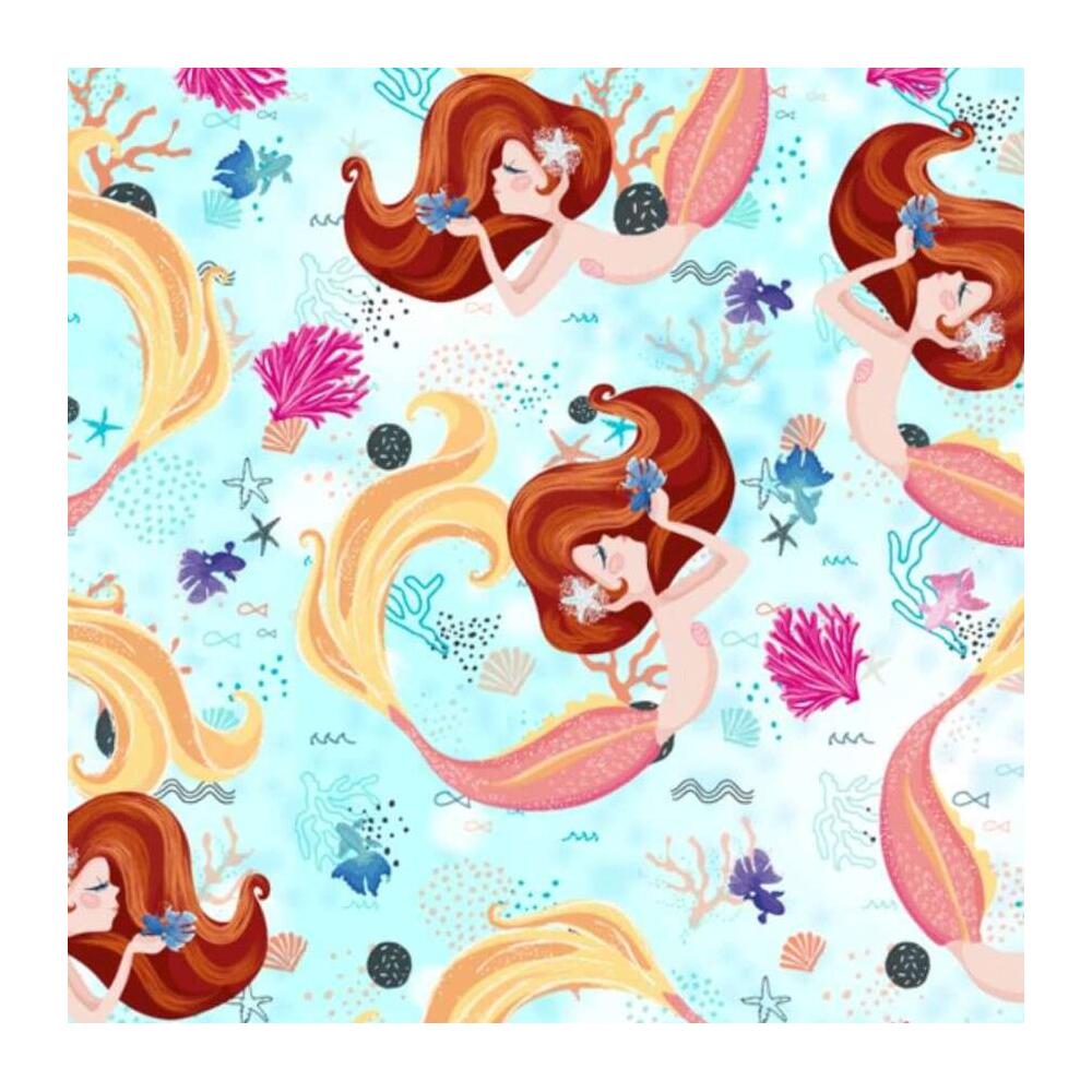 Tricoline Digital - Sereia Beauty - 100% Algodão - Variante 1