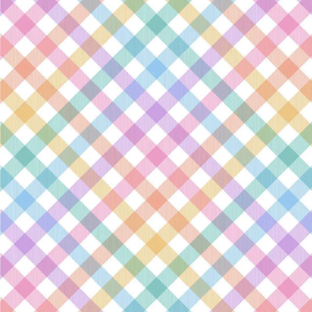 Tricoline Digital - Xadrez Candy Colors - 100% Algodão - Variante 1