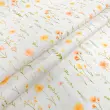 Tricoline Estampa Exclusiva Coleção Ramos Florais 100% Algodão 1,50m Largura - Tons de amarelo