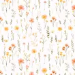 Tricoline Estampa Exclusiva Coleção Ramos Florais 100% Algodão 1,50m Largura - Tons de amarelo