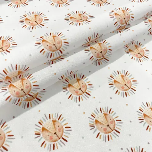 Tricoline Estampa Exclusiva Coleção Wild One 100% Algodão 1,50m Largura - Leão