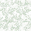 Tricoline Estampa Exclusiva Raminhos Verdes 100% Algodão 1,50m Largura - Variante 1