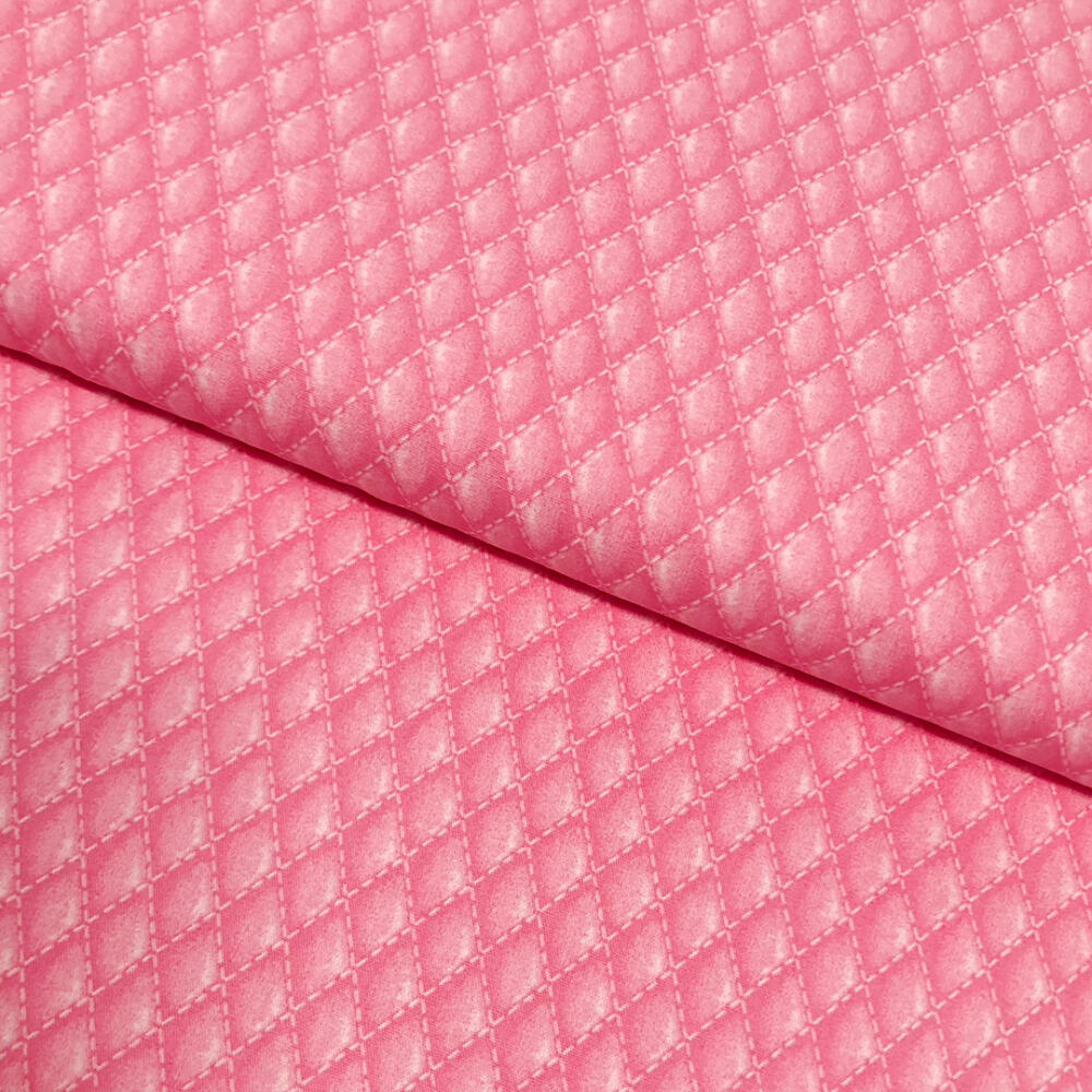Tricoline Estampa Matelassê 100% Algodão 1,50m Largura - Rosa