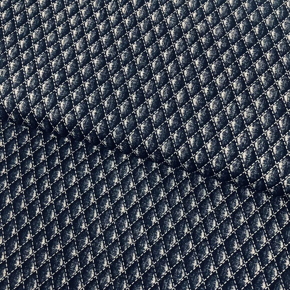 Tricoline Estampa Matelassê 100% Algodão 1,50m Largura - Azul marinho Tricoline Estampa Matelassê 100% Algodão 1,50m Largura - Azul marinho