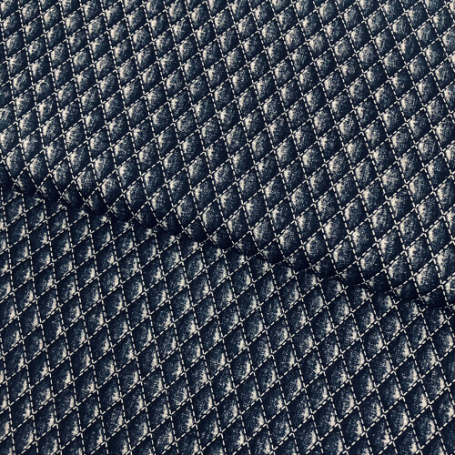 Tricoline Estampa Matelassê 100% Algodão 1,50m Largura - Azul marinho