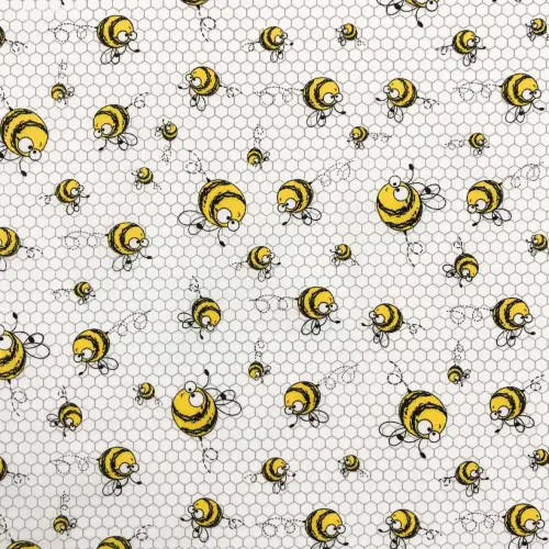 Tricoline Estampada - Abelinhas - 100% Algodão - 1,50m Largura - Variante 1 Tricoline Estampada - Abelinhas - 100% Algodão - 1,50m Largura - Variante 1