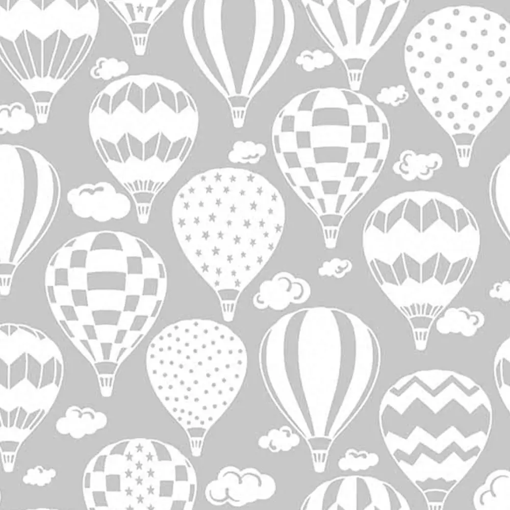 Tricoline Estampada - Balão Cinza - 100% Algodão - 1,50m Largura - Variante 1 Tricoline Estampada - Balão Cinza - 100% Algodão - 1,50m Largura - Variante 1