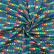 Tricoline Estampada Bandeirinhas Fundo Azul Marinho 100% Algodão 1,50m largura - Variante 1