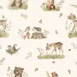 Tricoline Estampada Bichinhos da Floresta 100% Algodão 1,50m Largura - Variante 1