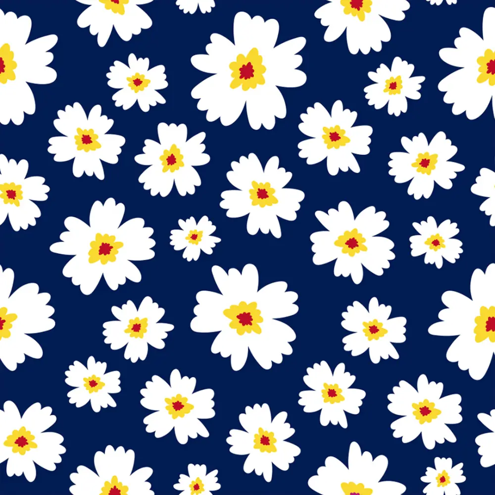 Tricoline Estampada Big Margaridas 100% Algodão 1,50m largura - Variante 11 Tricoline Estampada Big Margaridas 100% Algodão 1,50m largura - Variante 11