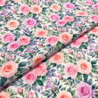 Tricoline Estampada Botão de Rosas 100% Algodão 1,50m Largura - Variante 1