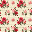 Tricoline Estampada Bouquê Rosas com Escrita 100% Algodão 1,50m Largura - Variante 1