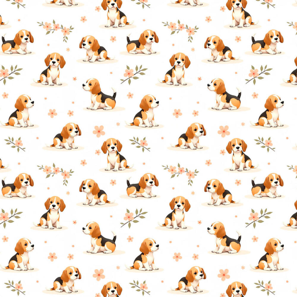 Tricoline Estampada Cachorrinho no Jardim 100% Algodão 1,50m Largura - Variante 1