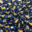 Tricoline Estampada Caldeira Bichinhos e Alfabeto 100% Algodão 1,50m Largura - Azul marinho noite