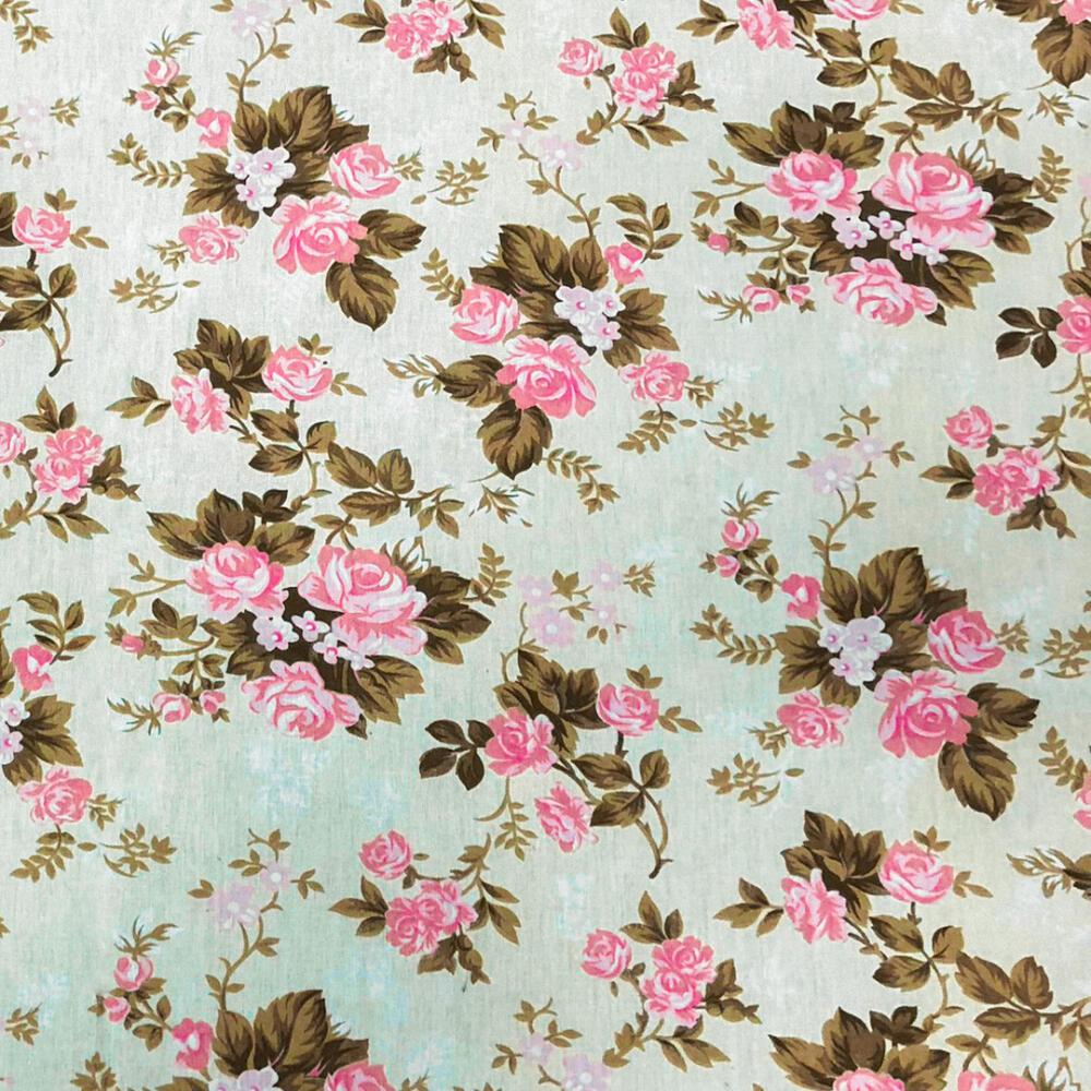 Tricoline Estampada Caldeira Íris 100% Algodão 1,50m Largura - Fundo verde