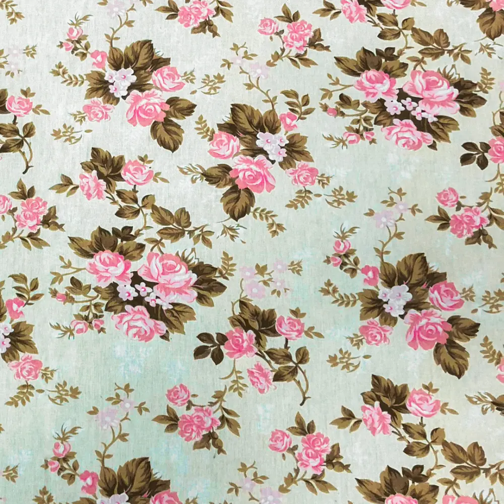 Tricoline Estampada Caldeira Íris 100% Algodão 1,50m Largura - Fundo verde Tricoline Estampada Caldeira Íris 100% Algodão 1,50m Largura - Fundo verde