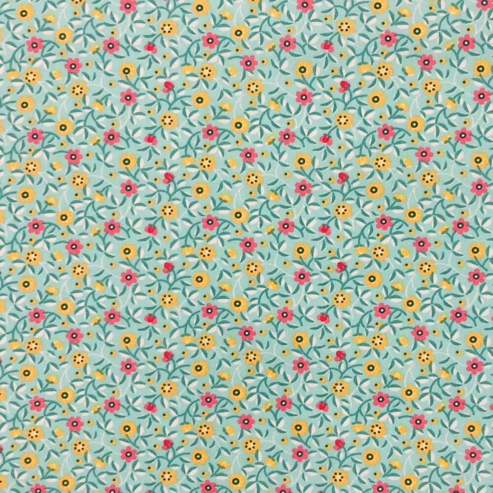 Tricoline Estampada Caldeira Kelly 100% Algodão 1,50m Largura - Verde