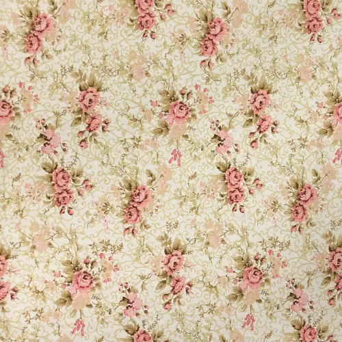 Tricoline Estampada Caldeira Ramos Fernanda 100% Algodão 1,50m Largura - Fundo creme Tricoline Estampada Caldeira Ramos Fernanda 100% Algodão 1,50m Largura - Fundo creme