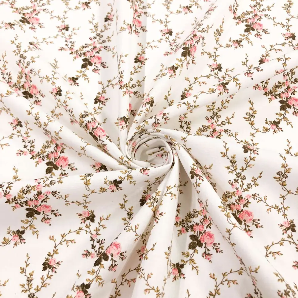 Tricoline Estampada Caldeira Sarah 100% Algodão 1,50m Largura - Rosa Tricoline Estampada Caldeira Sarah 100% Algodão 1,50m Largura - Rosa