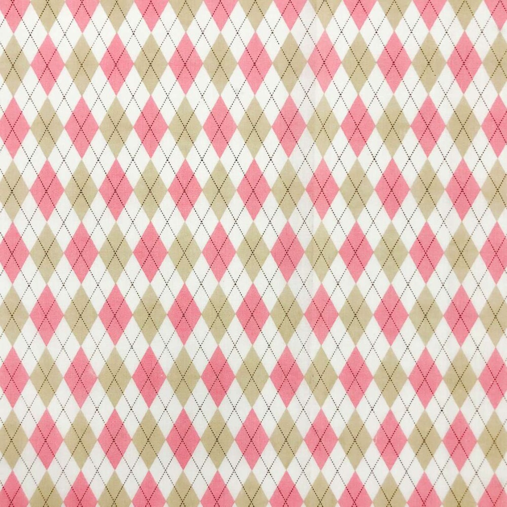 Tricoline Estampada Caldeira Trapézio 100% Algodão 1,50m Largura - Rosa