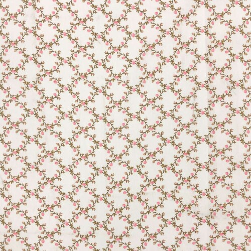 Tricoline Estampada Caldeira Valentina 100% Algodão 1,50m Largura - Rosa