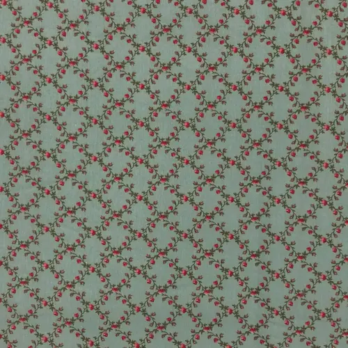 Tricoline Estampada Caldeira Valentina 100% Algodão 1,50m Largura - Verde
