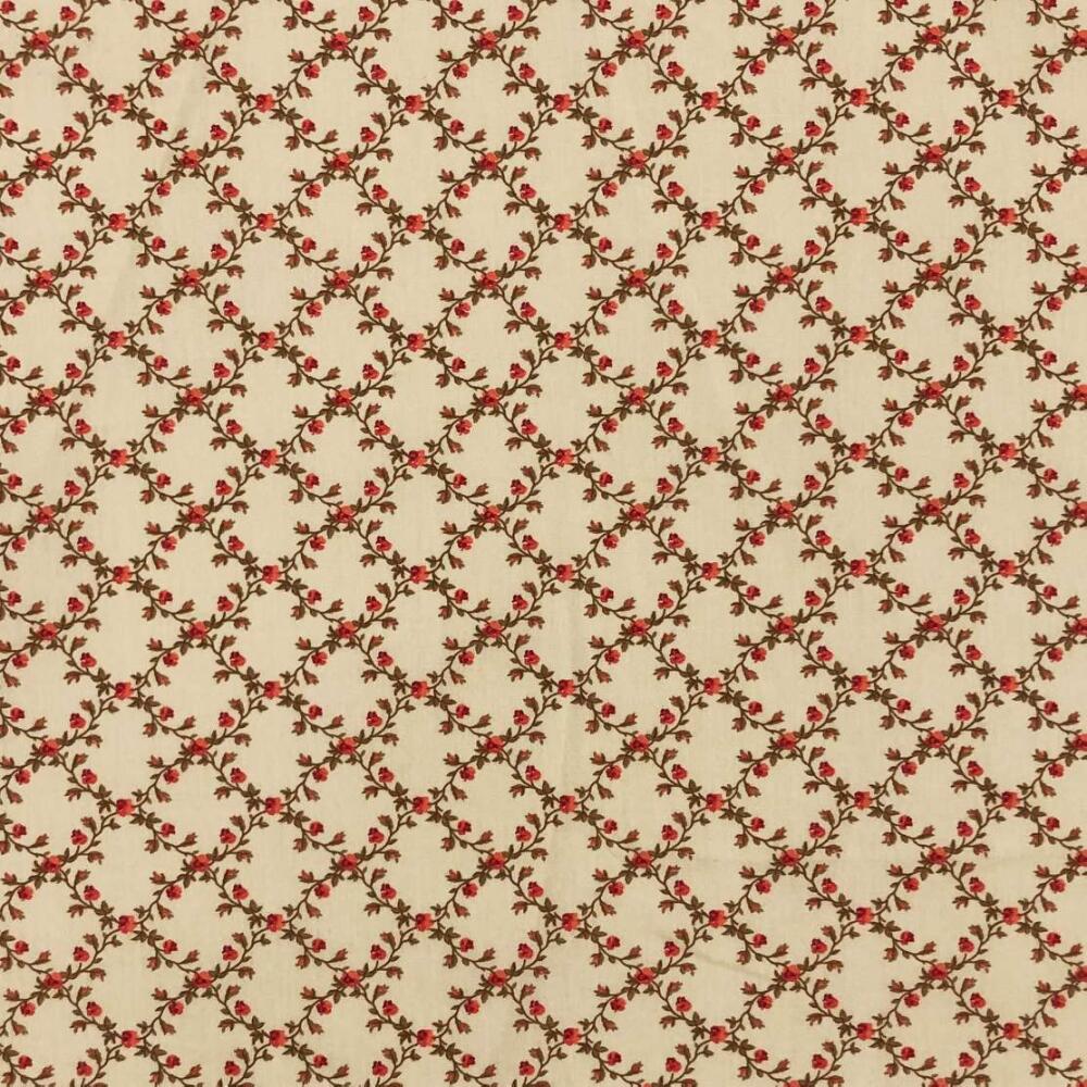 Tricoline Estampada Caldeira Valentina 100% Algodão 1,50m Largura - Bege