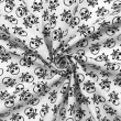 Tricoline Estampada - Caveira Fundo Branco - 100% Algodão - 1,50 Largura - Variante 1 Tricoline Estampada - Caveira Fundo Branco - 100% Algodão - 1,50 Largura - Variante 1