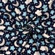 Tricoline Estampada - Céu Azul Marinho - 100% Algodão - 1,50m Largura - Variante 1